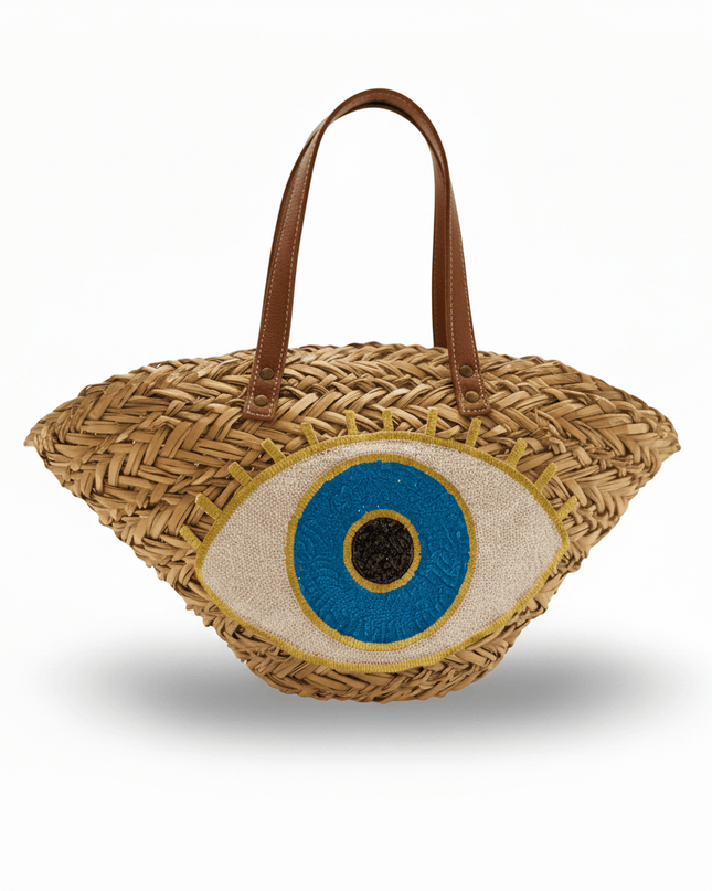 Casa Duniya Sequins Evil Eye Tote Bag Rachel Evil Eye Beach Bag