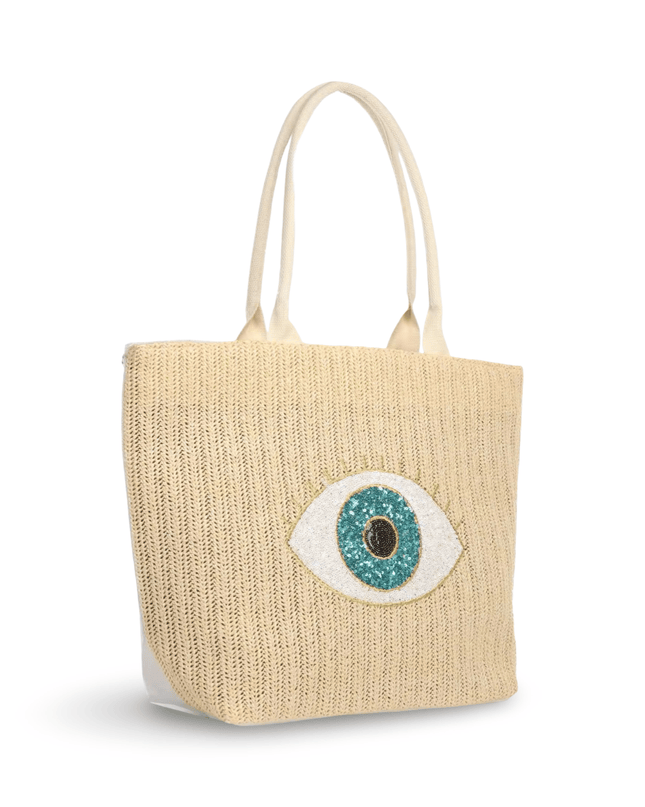 Casa Duniya Sequins Evil Eye Tote Bag Salmiya Evil Eye Beach Bag