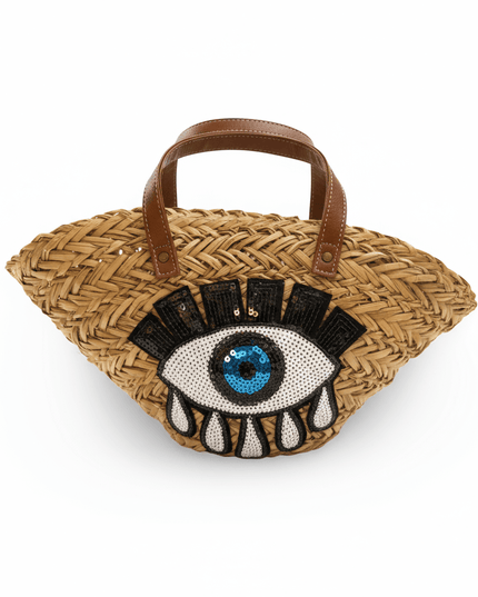 Casa Duniya Sequins Evil Eye Tote Bag Sarah Evil Eye Beach Bag