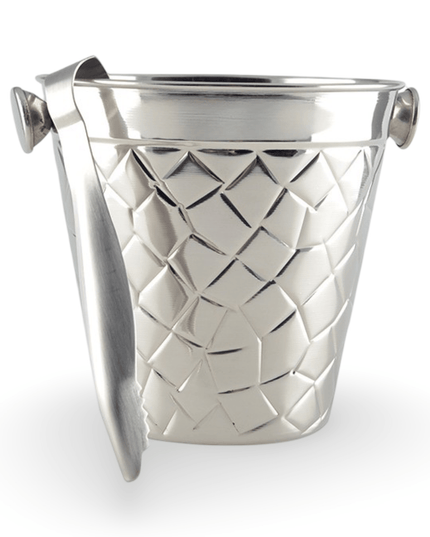 Casa Duniya Silver Decorative Ice Bucket Salila Ice Bucket with Tongs