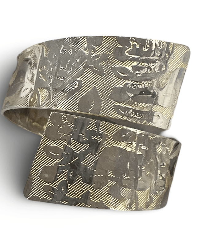 Casa Duniya Silver Napkin Ring Silver Etched Napkin Ring