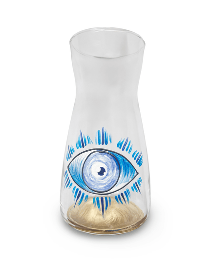 Casa Duniya Hand-Painted Evil Eye Water Jug Maryam Water Carafe