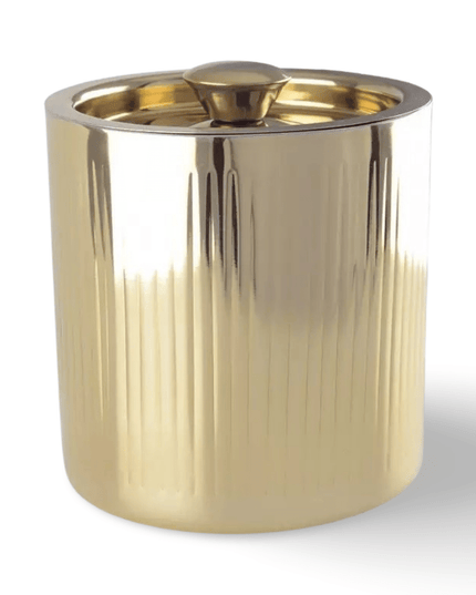 Casa Duniya Hammered Gold Ice Bucket Ruva Ice Bucket with Cover