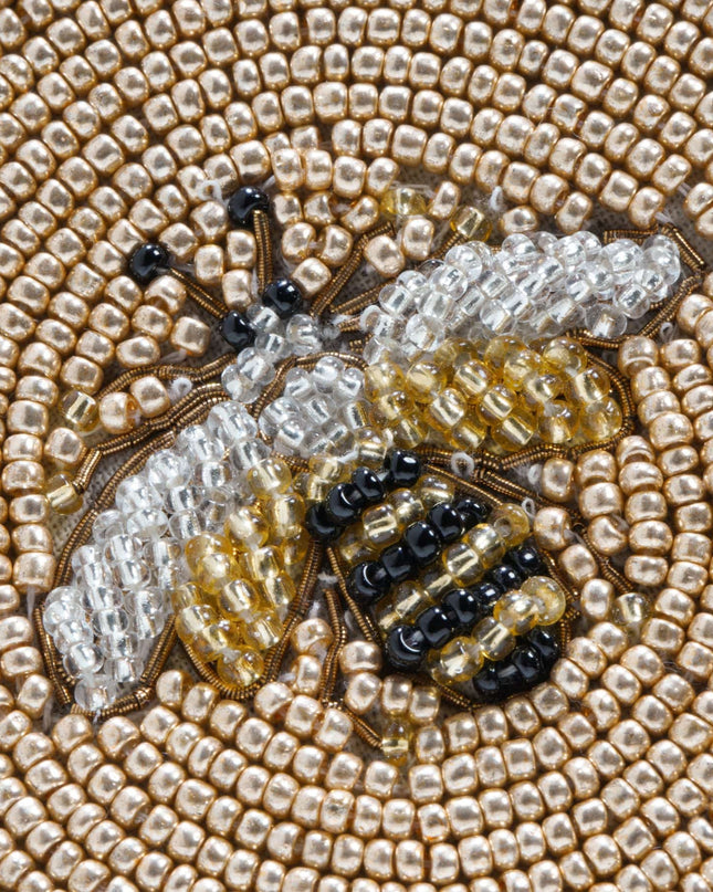 Casa Duniya Beaded Coasters Stripey Bee Coasters (set of 4)