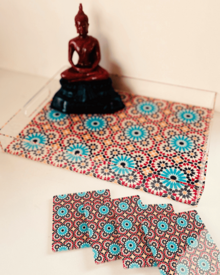 Casa Duniya Acrylic Coasters Rosella Acrylic Coasters (set of 4)