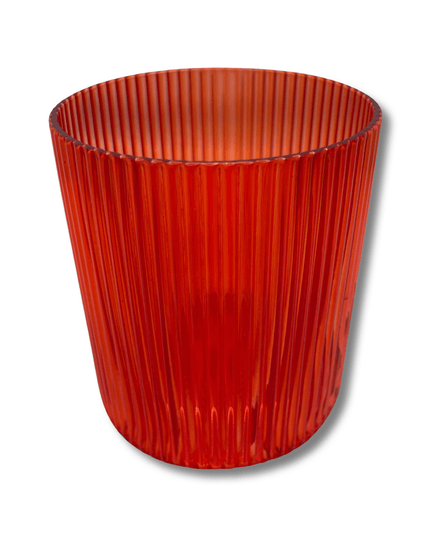 Casa Duniya Colorful Drinking Glasses Red Dhari Glasses (set of 4)