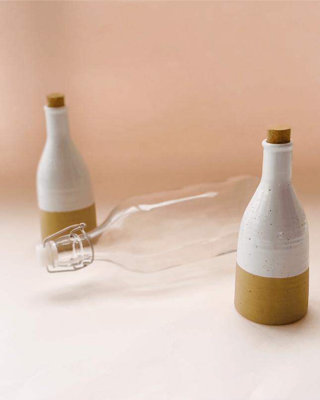 Casa Duniya Decorative Bottles Yahi Ceramic Bottle