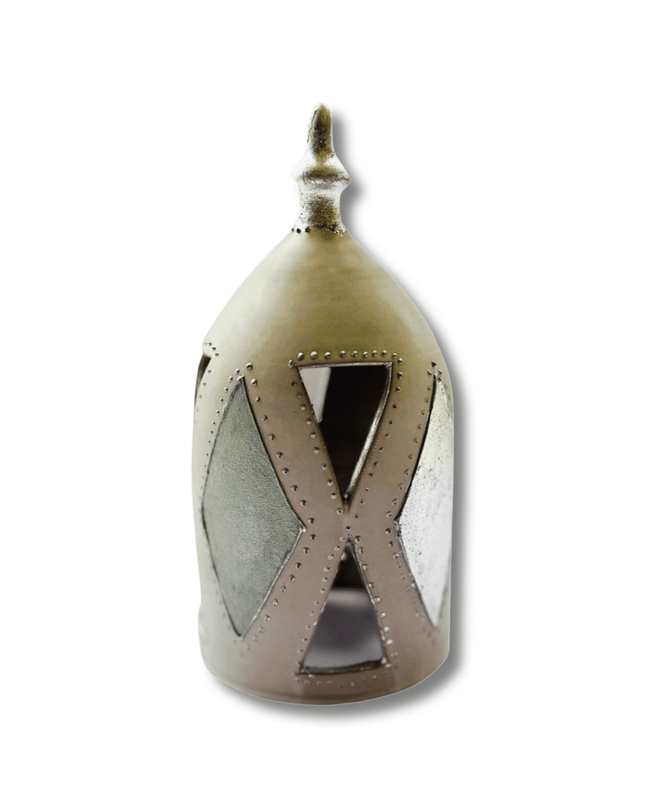 Casa Duniya Decorative Candle Holder Silver Quba Candle Holder