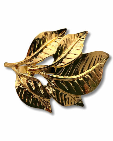Casa Duniya Decorative Napkin Ring Gold Leaf Napkin Ring