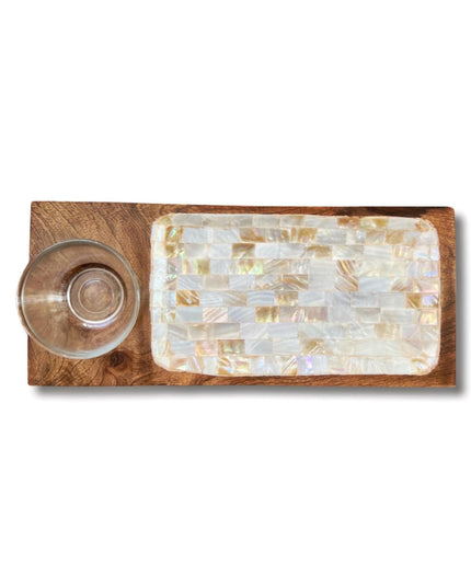 Casa Duniya Decorative Serving Trays Small Lulu Tray with Bowls