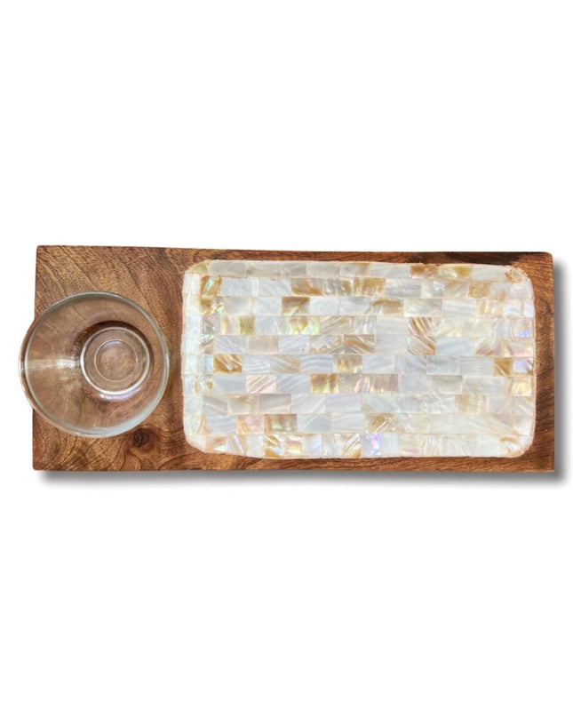 Casa Duniya Decorative Serving Trays Small Lulu Tray with Bowls