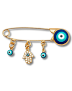 Gold Evil Eye / Hamsa Crystals