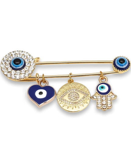 Casa Duniya Evil Eye Brooches Gold Nazar Coin Nazar Brooches