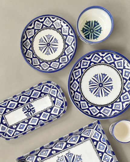 Casa Duniya Hand-Painted Ceramic Dinner Plate Akleja Dinner Plate