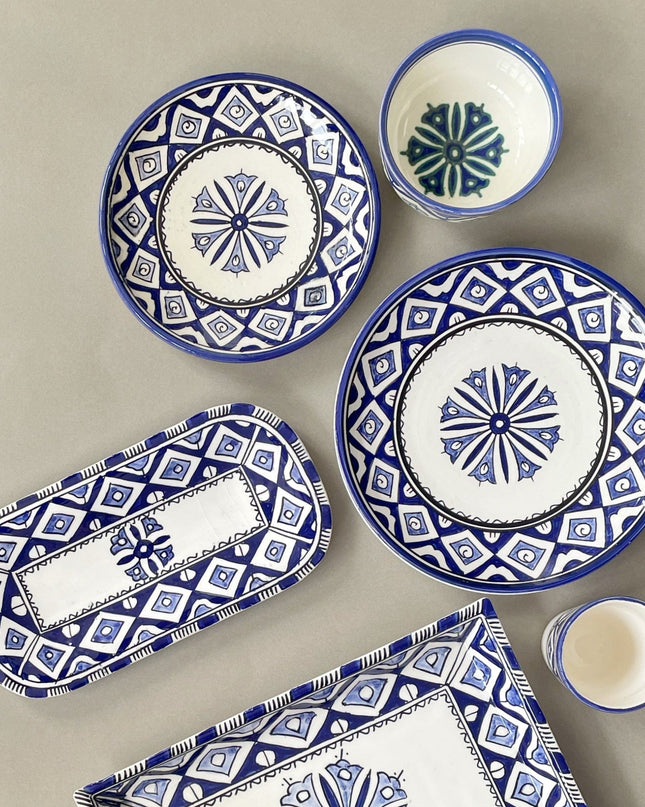 Casa Duniya Hand-Painted Ceramic Dinner Plate Akleja Dinner Plate