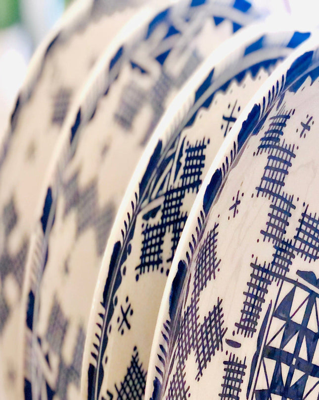 Casa Duniya Hand-Painted Ceramic Dinner Plate Tiri Dinner Plate