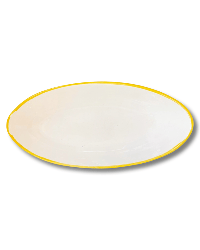 Casa Duniya Hand-Painted Ceramic Serving Platter Margarita Serving Plate