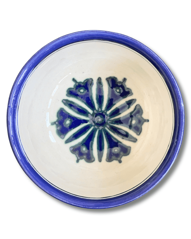 Casa Duniya Hand-Painted Ceramic Soup Bowl Akleja Bowl