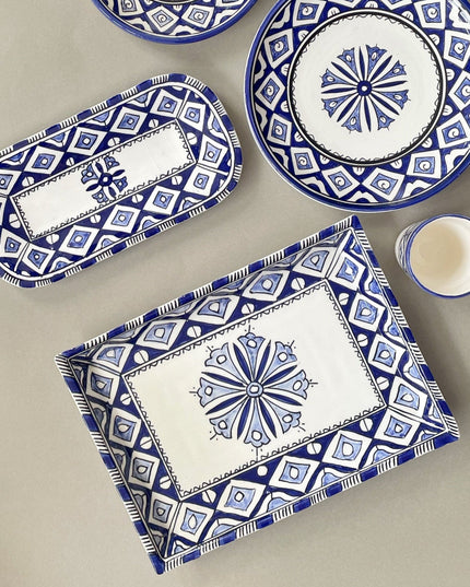 Casa Duniya Hand-Painted Ceramic Soup Bowl Akleja Bowl