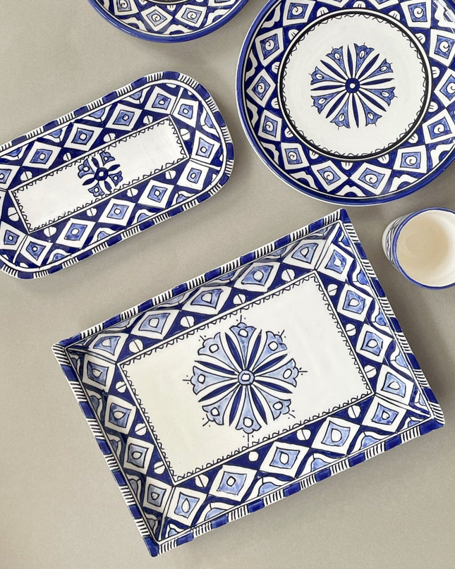 Casa Duniya Hand-Painted Ceramic Soup Bowl Akleja Bowl