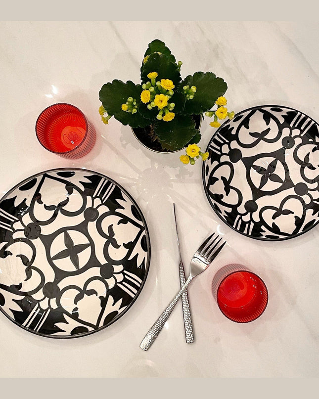 Casa Duniya Hand-Painted Ceramic Water Glasses Azala Water Glass