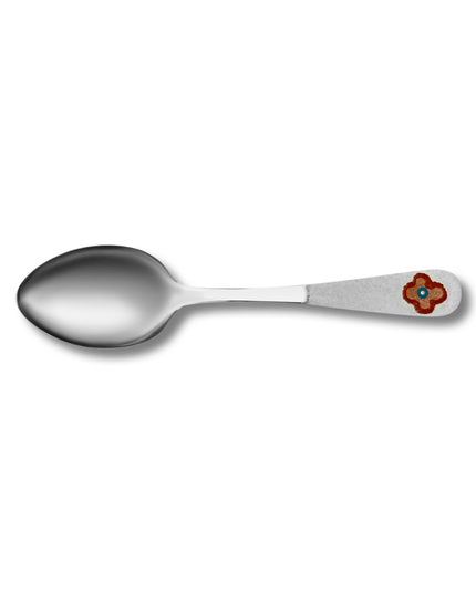 Casa Duniya Hand-Painted Decorative Teaspoons Metallic Flower Teaspoons (set of 6)