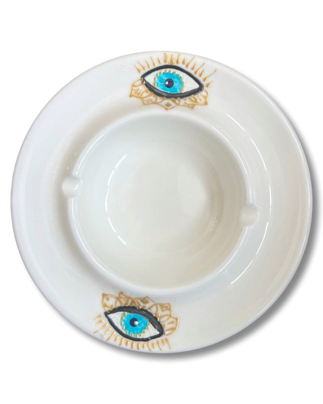 Casa Duniya Hand-Painted Evil Eye Ashtray Nazar Ashtray