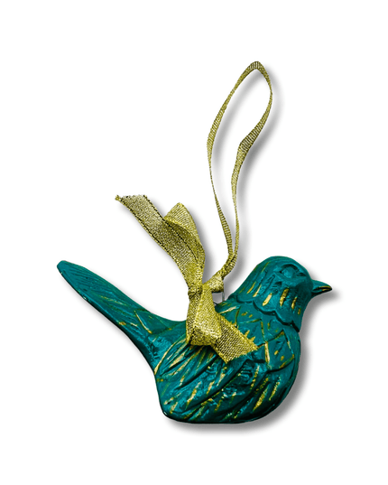 Casa Duniya Handcrafted Wooden Ornament Green Pachi Ornament