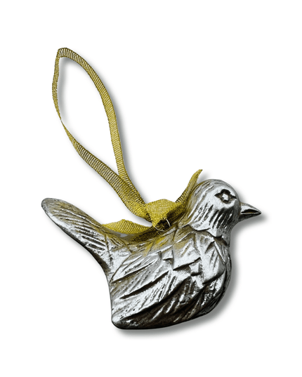 Casa Duniya Handcrafted Wooden Ornament Silver Pachi Ornament