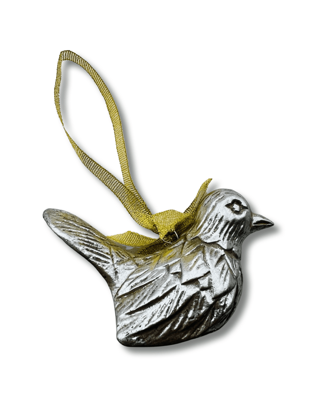 Casa Duniya Handcrafted Wooden Ornament Silver Pachi Ornament