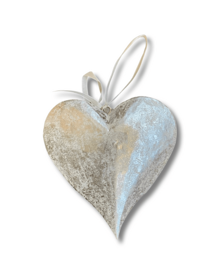 Casa Duniya Handcrafted Wooden Ornament Silver Kardia Ornament