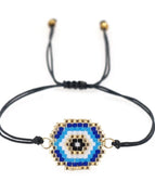 Black with Blue Evil Eye - Medium