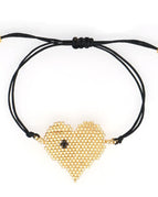 Black with Gold Heart