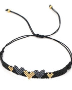 Black with Small Hearts