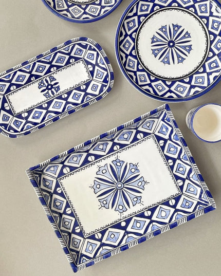 Casa Duniya Hand-Painted Ceramic Appetizer Plate Akleja Appetizer Plate