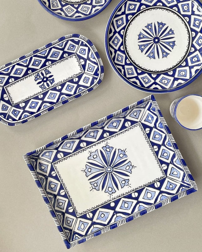 Casa Duniya Hand-Painted Ceramic Appetizer Plate Akleja Appetizer Plate